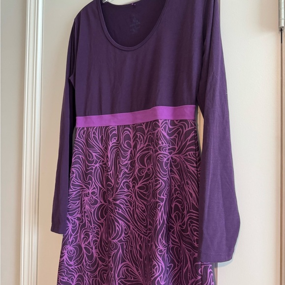 Prana Purple Long Sleeve Dress - Picture 2 of 8